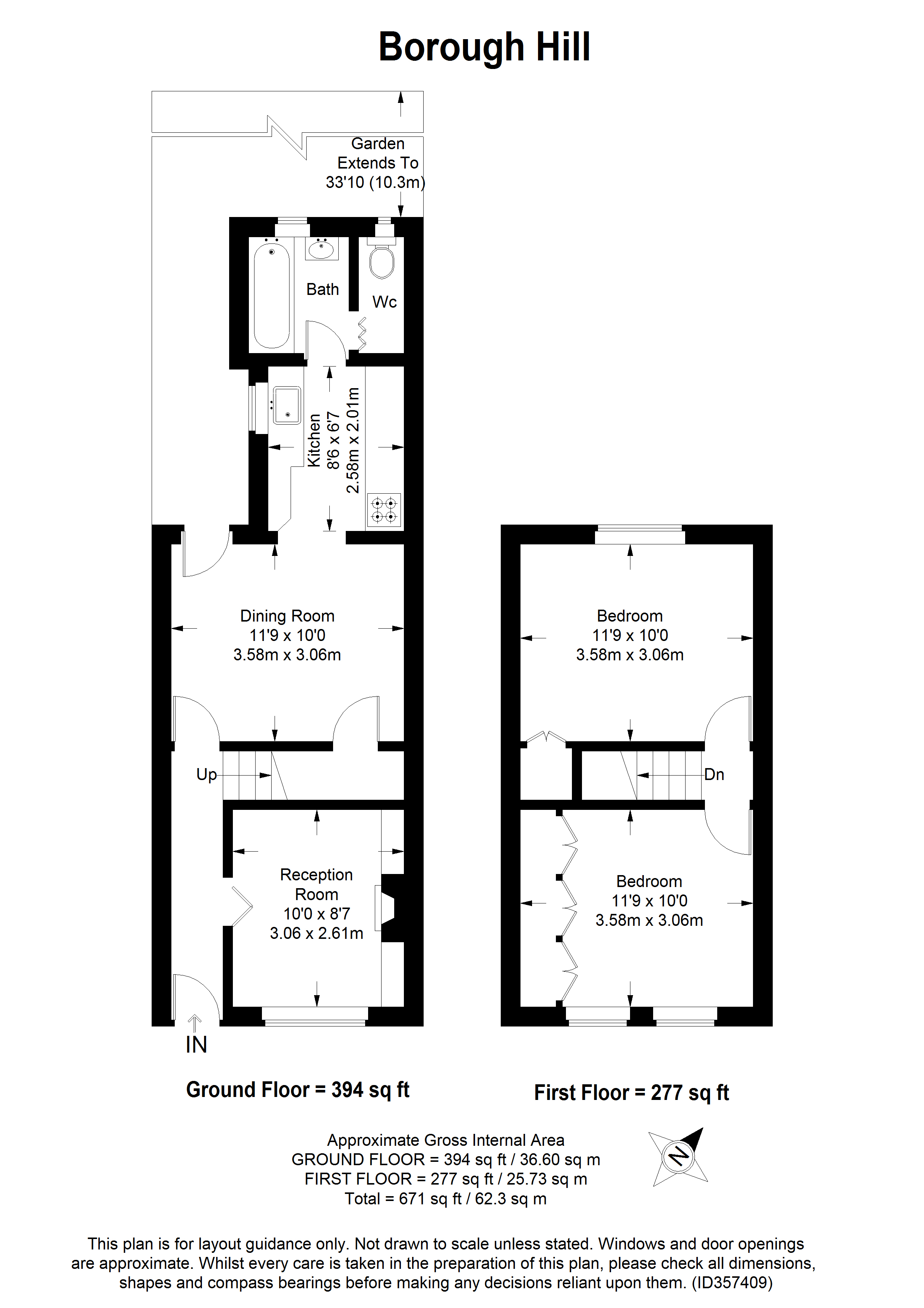 2 Bedrooms Terraced house for sale in Borough Hill, Croydon CR0