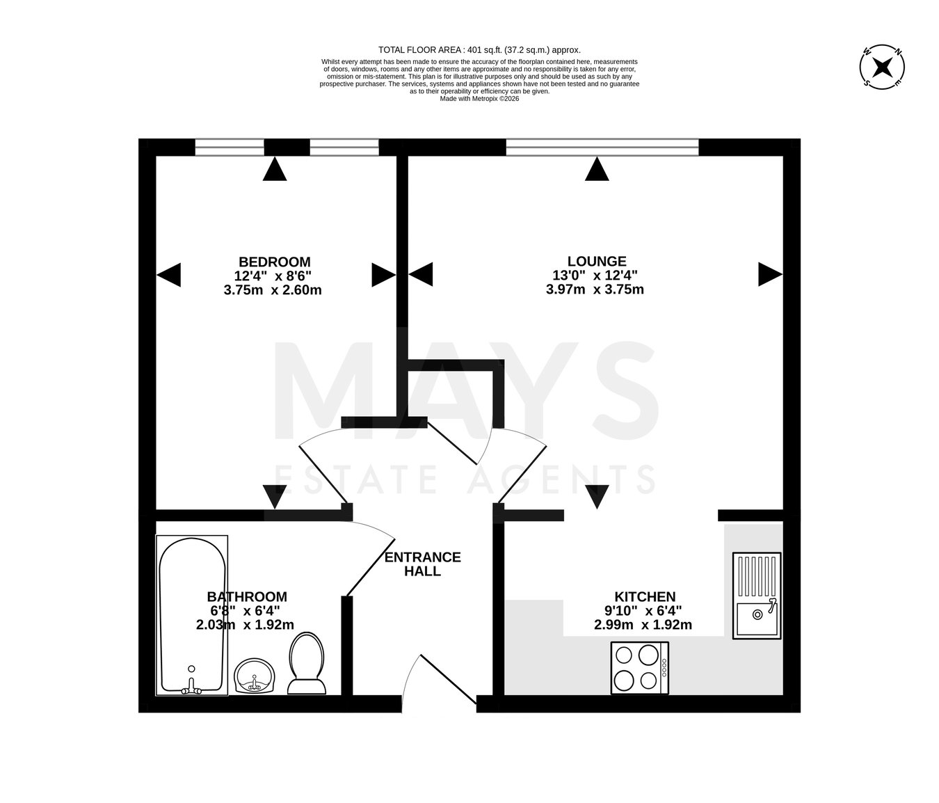 Flat 11, Warwick Court 22 Bournemouth Road, Lower Parkstone floorplan
