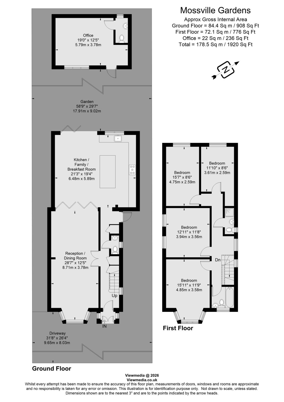 34, Mossville Gardens, Surrey floorplan