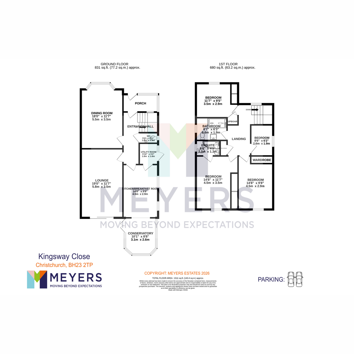 1, Kingsway Close, Christchurch floorplan