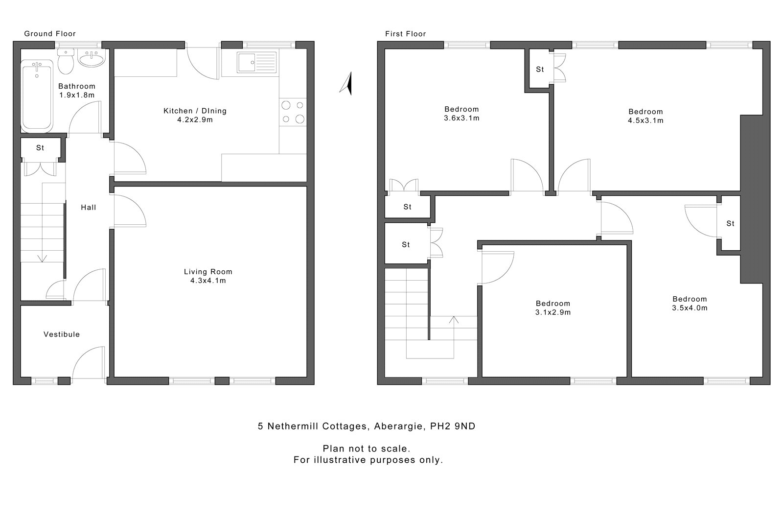 4 Bedrooms Terraced house for sale in Nethermill Cottages, Aberargie, Perth PH2