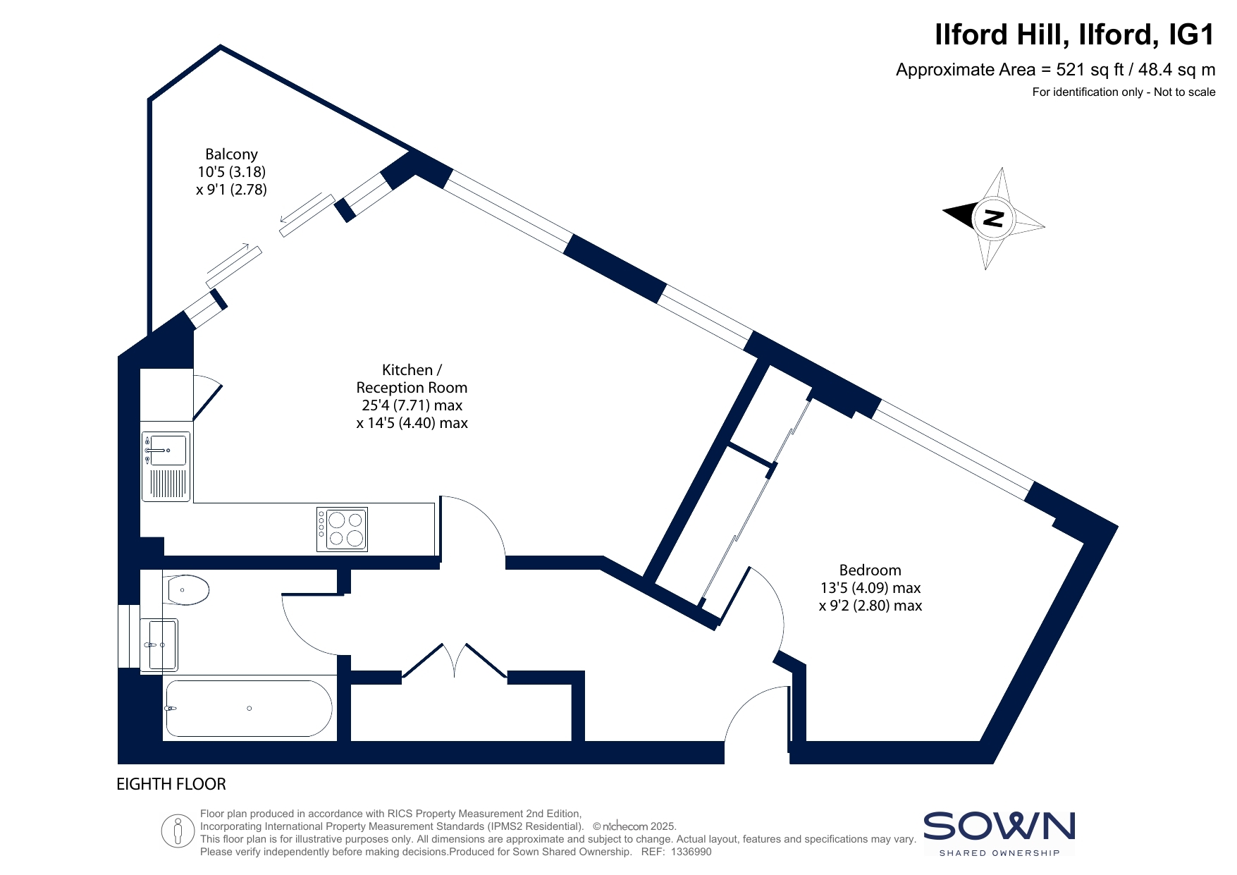 Flat 25, Hale Point, 45 Ilford Hill, Ilford floorplan