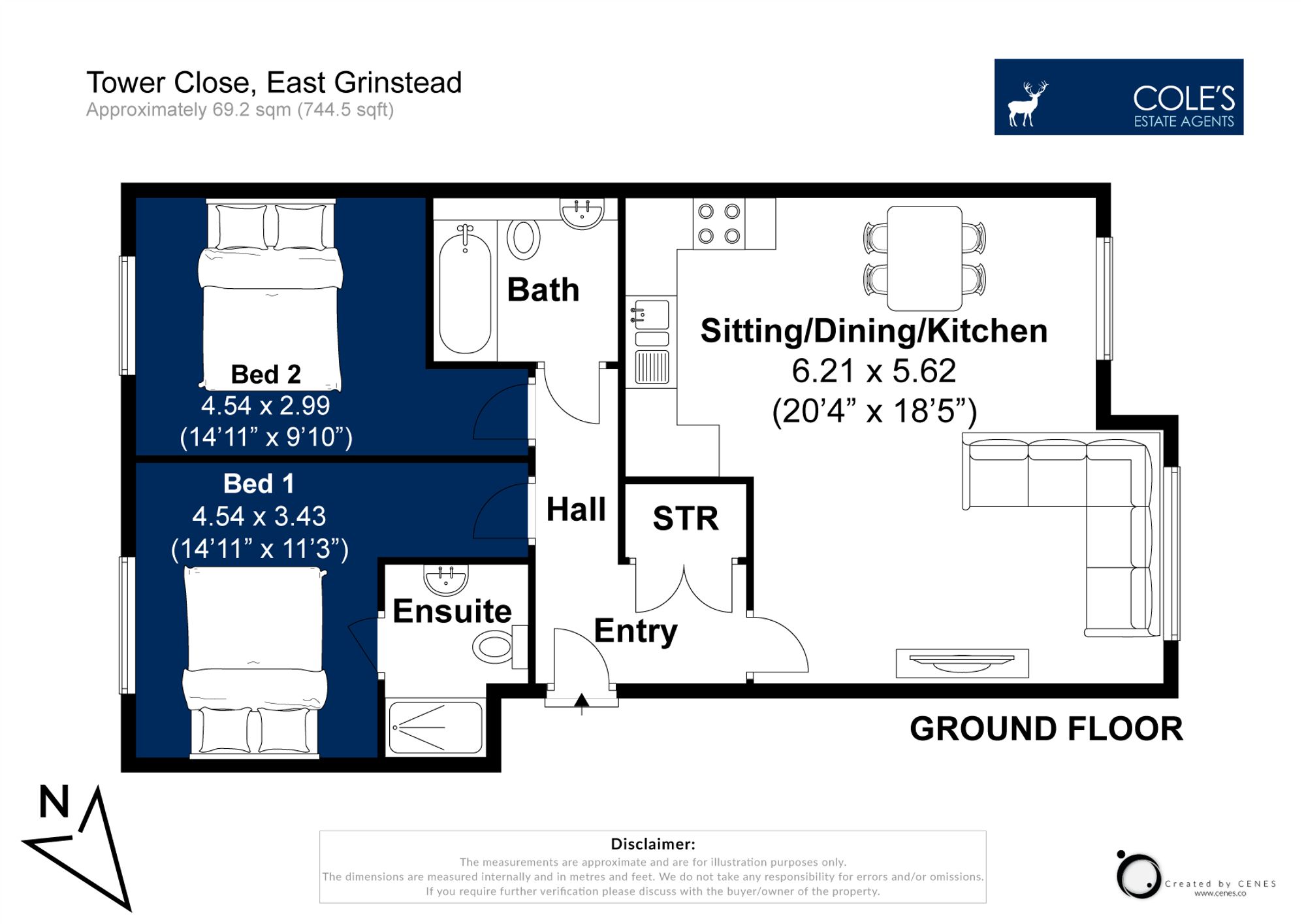 40 Tower Close, East Grinstead floorplan