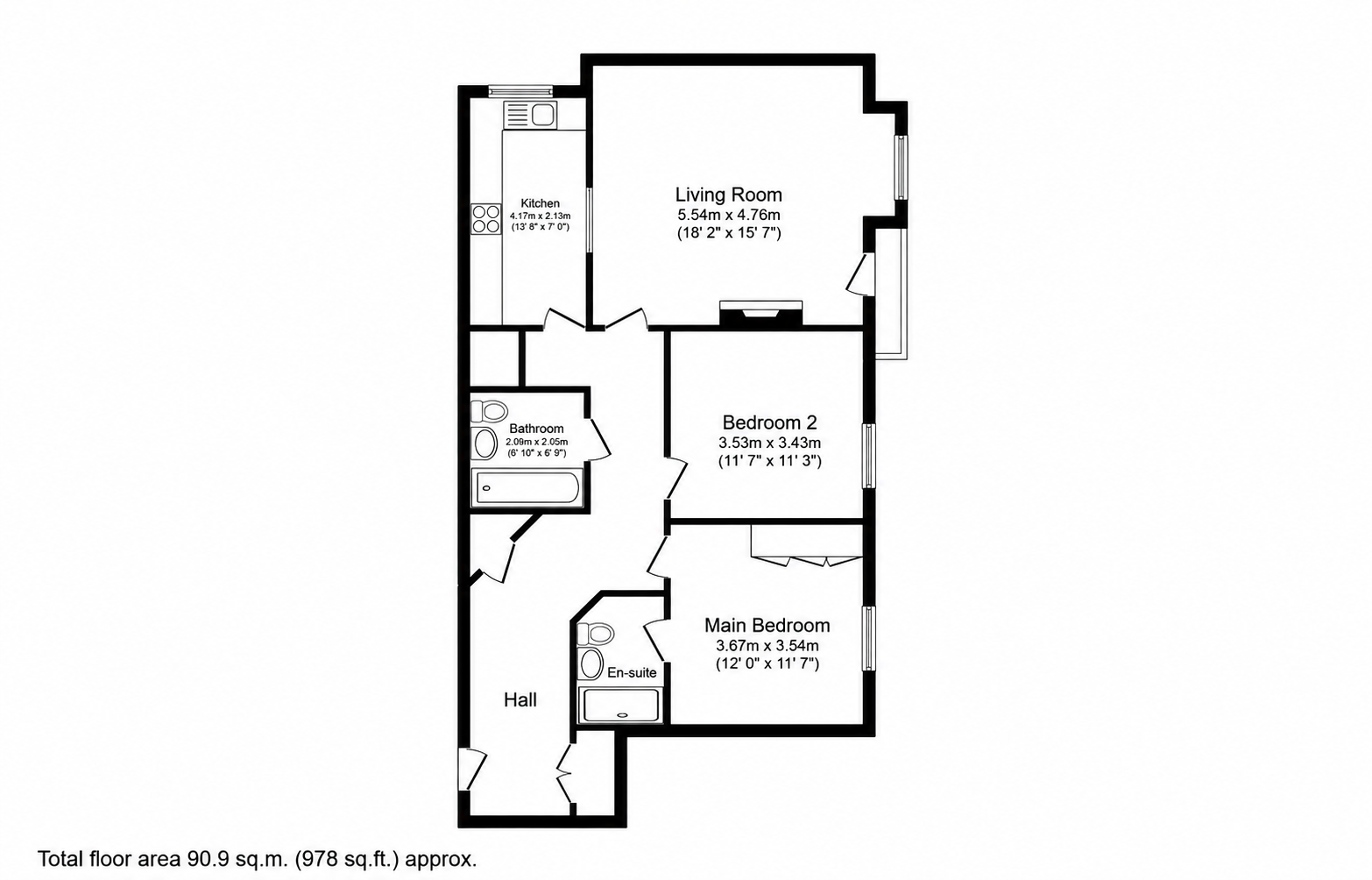 Flat 11, Mayfair Court 76 Stonegrove, London floorplan