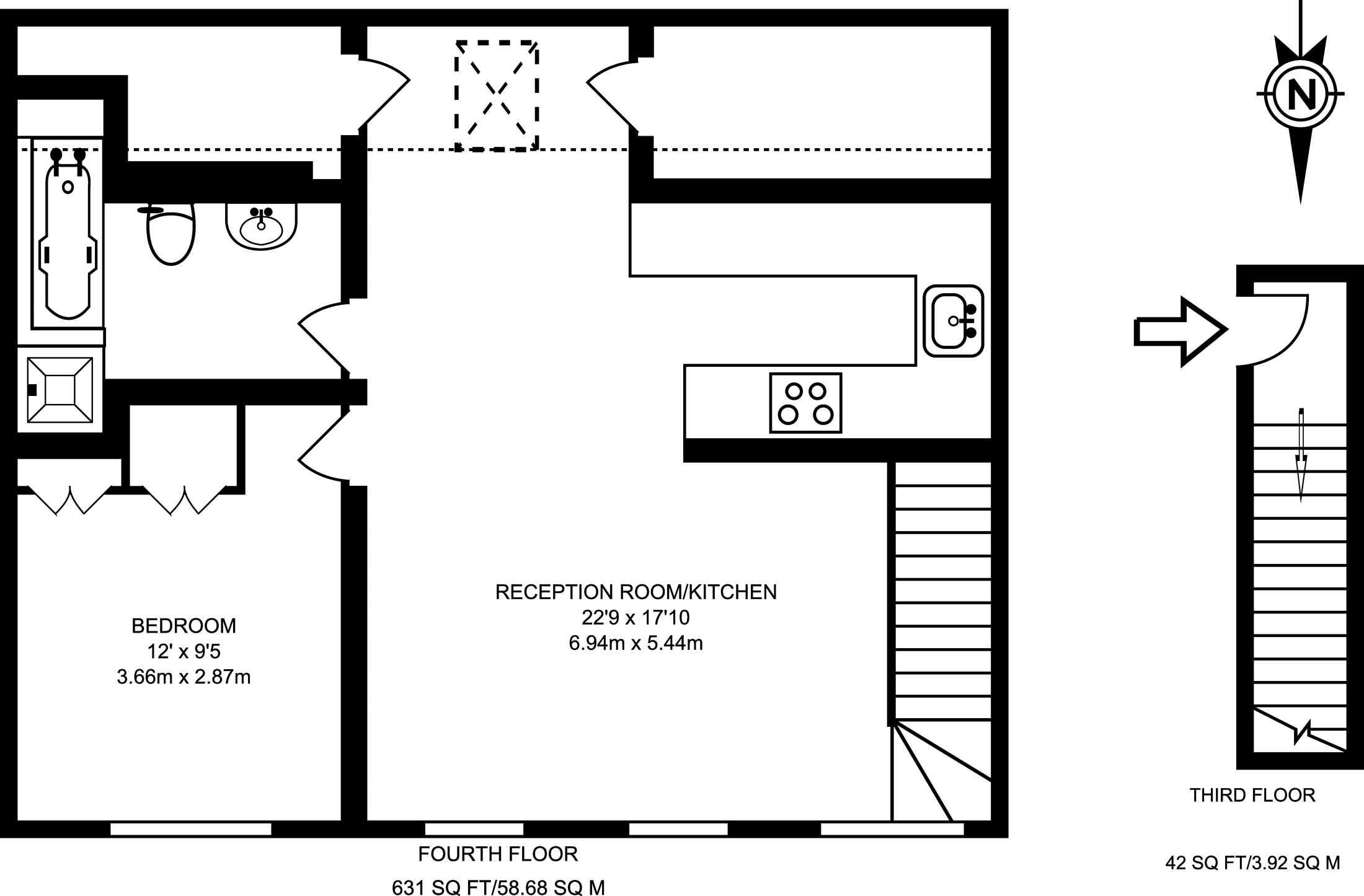 1 Bedrooms Flat to rent in Kingston Road, Wimbledon SW19