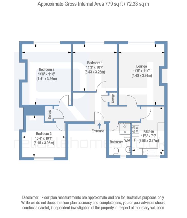 3 Bedrooms Flat to rent in Fairfield Gardens, London N8