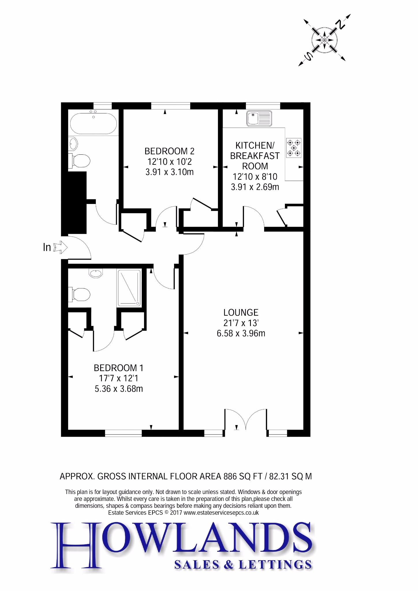 2 Bedrooms Flat to rent in London Road, Bagshot GU19