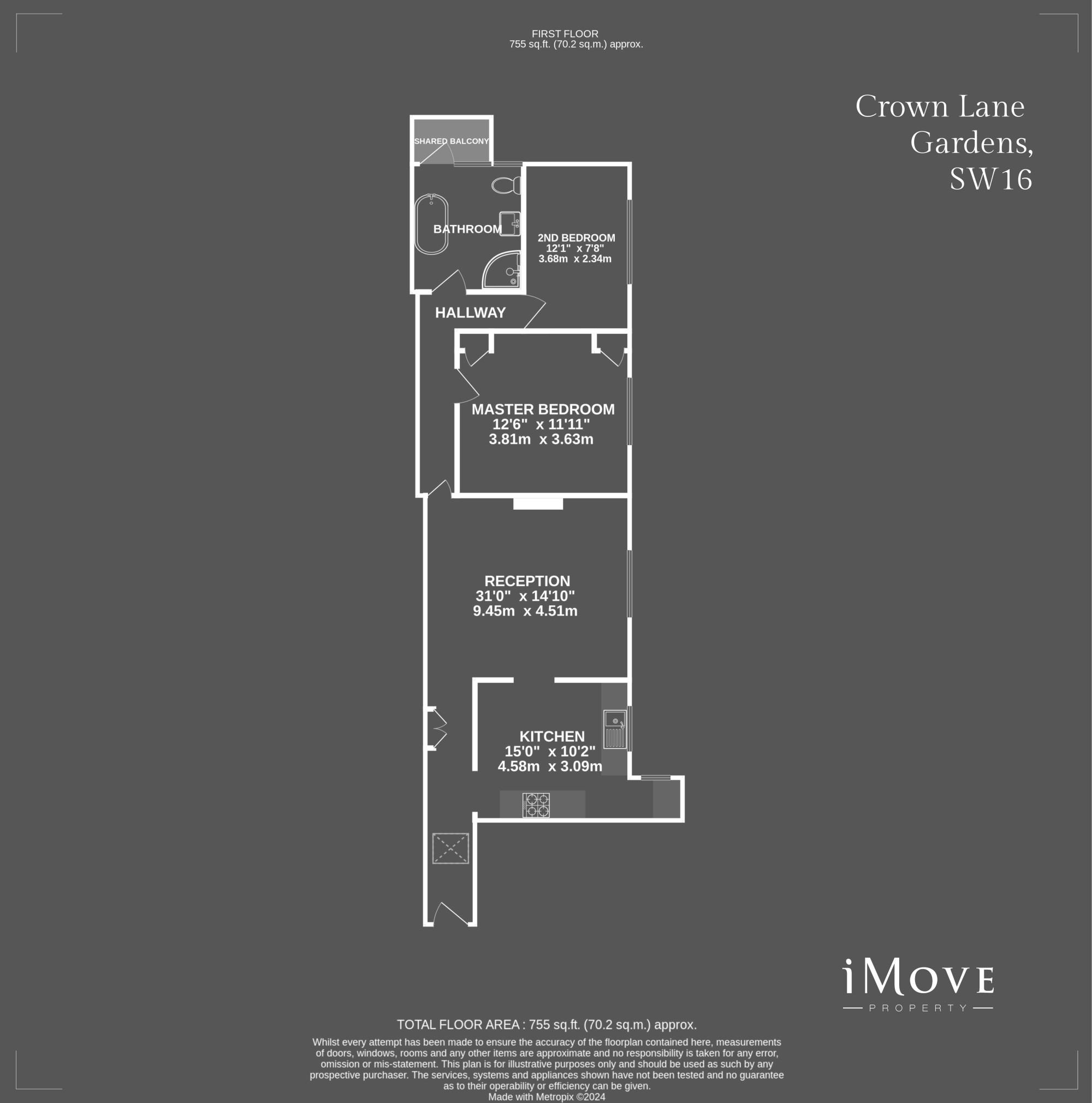 Crown Lane Gardens, London floorplan