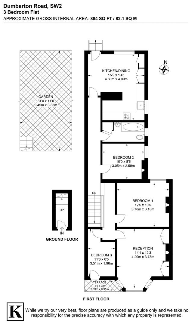 84, Dumbarton Road, London floorplan