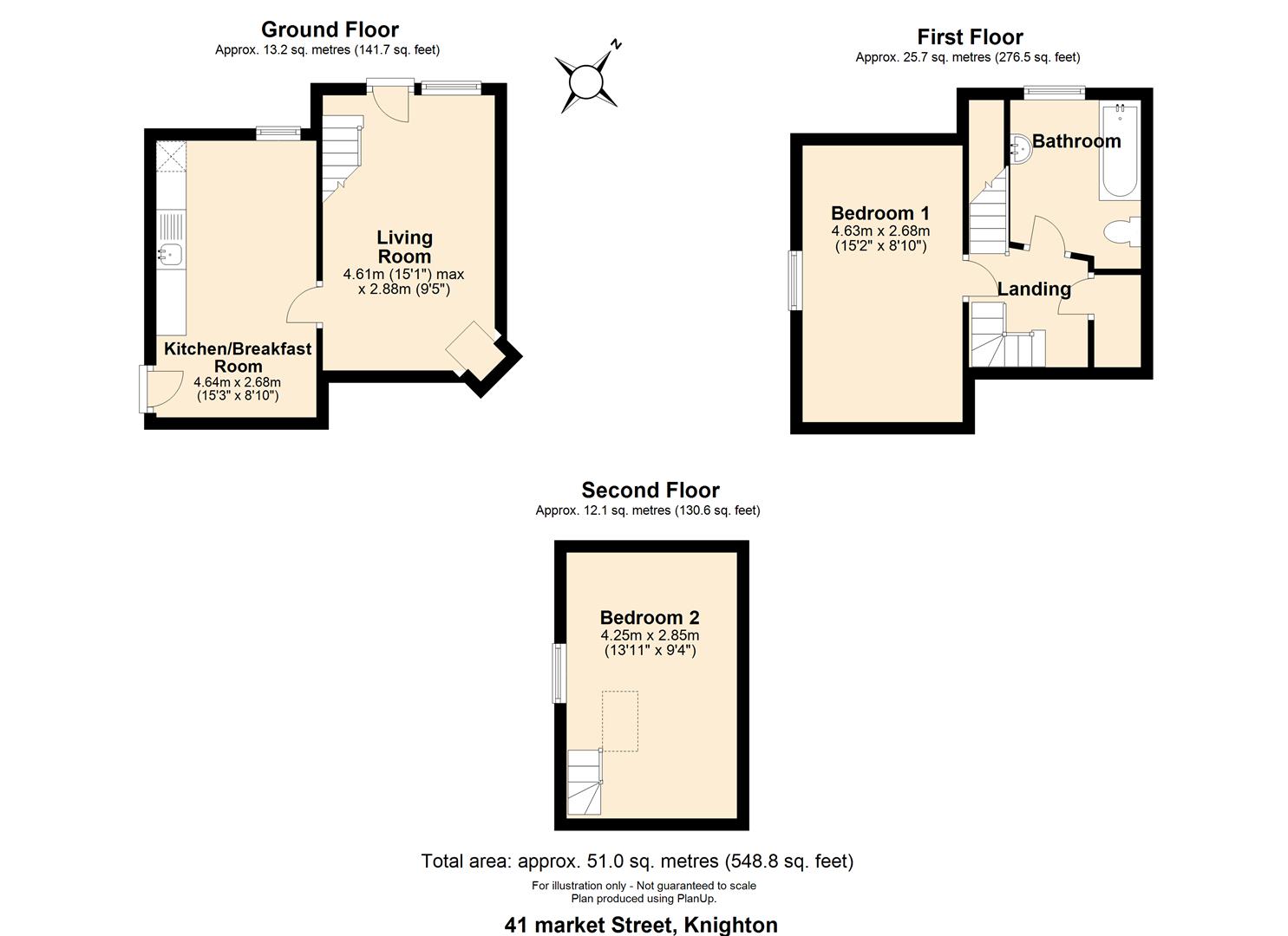 41, Market Street, Knighton floorplan