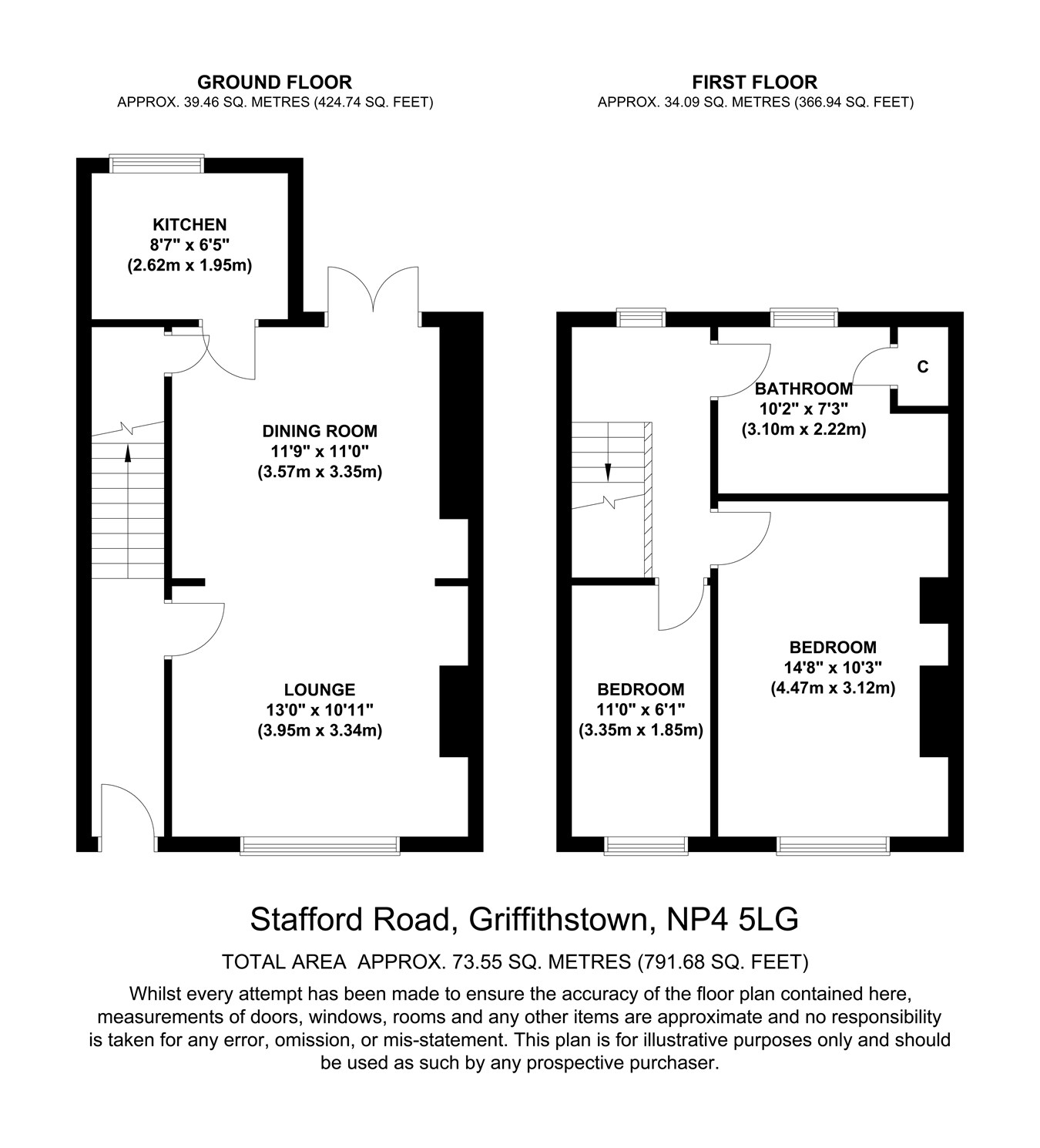 2 Bedrooms Terraced house for sale in Stafford Road, Griffithstown, Pontypool NP4