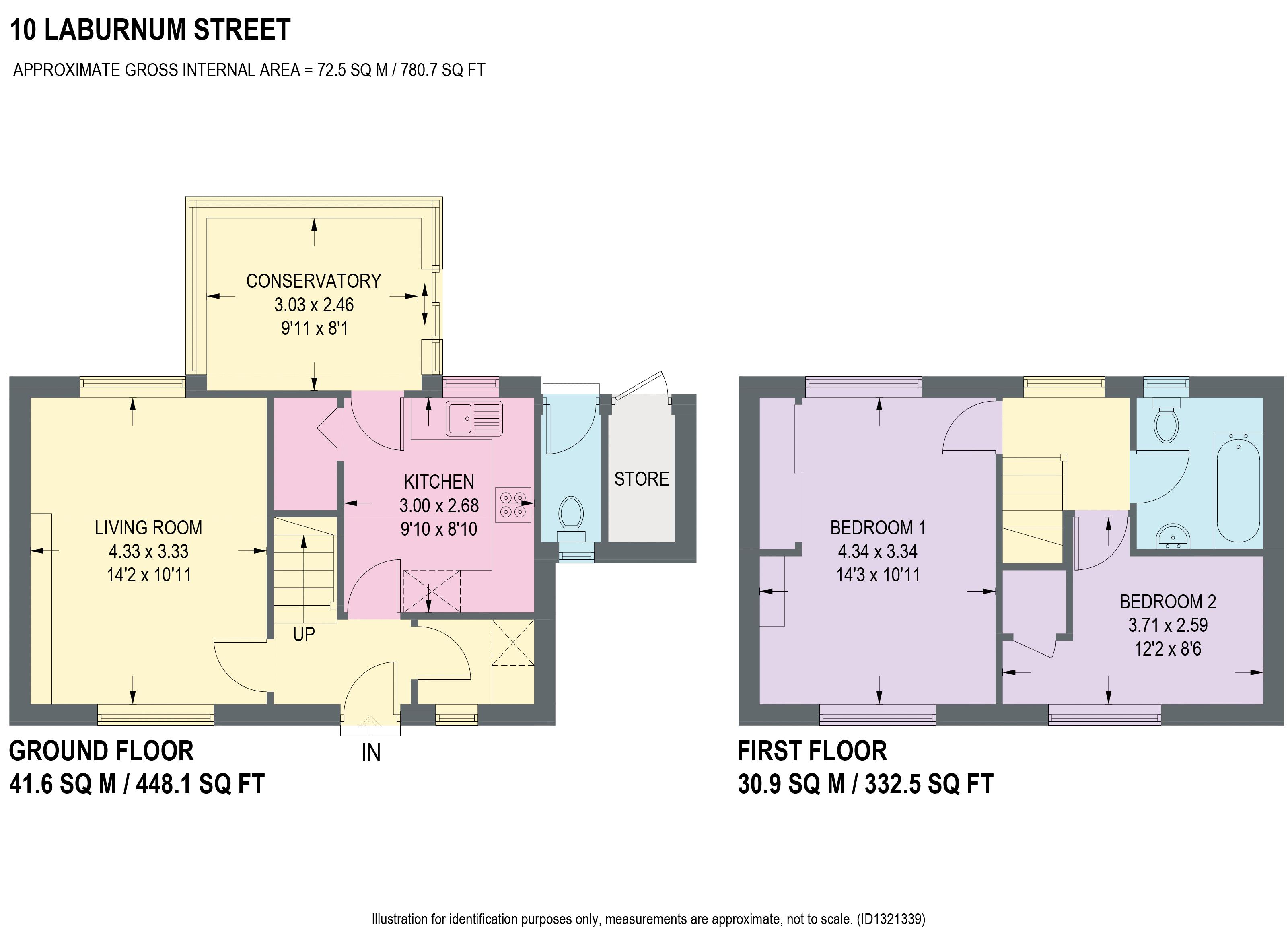 10, Laburnum Street, Chesterfield floorplan