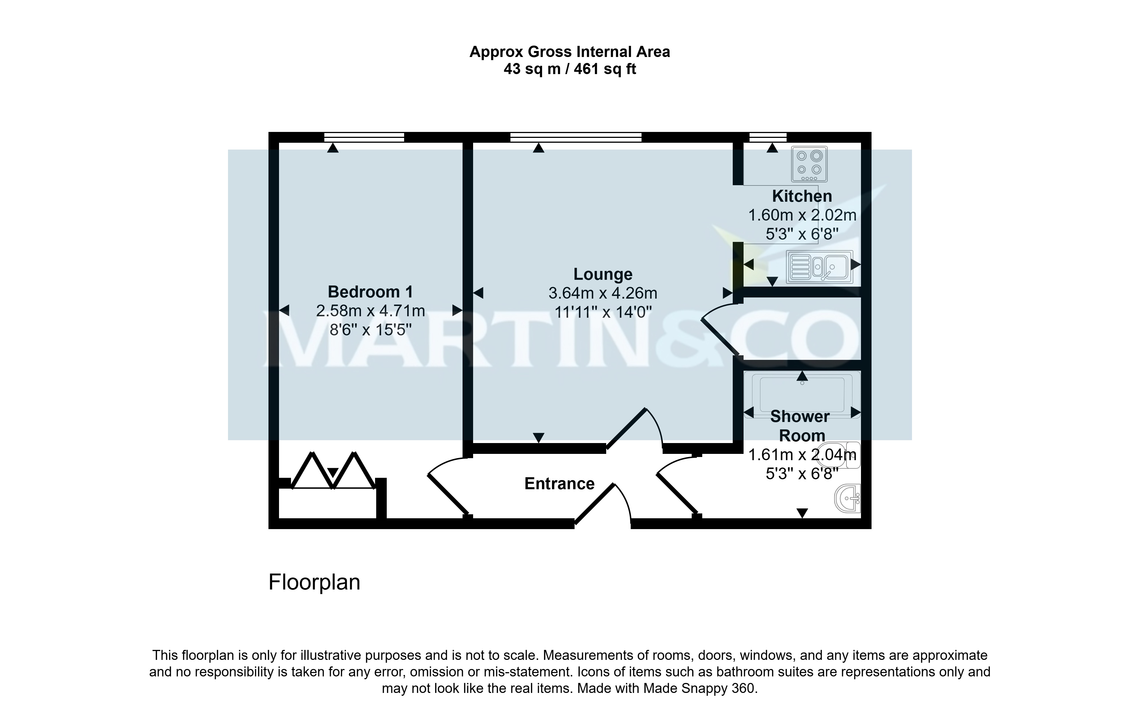 20, Homelake House, Parkstone, Poole floorplan