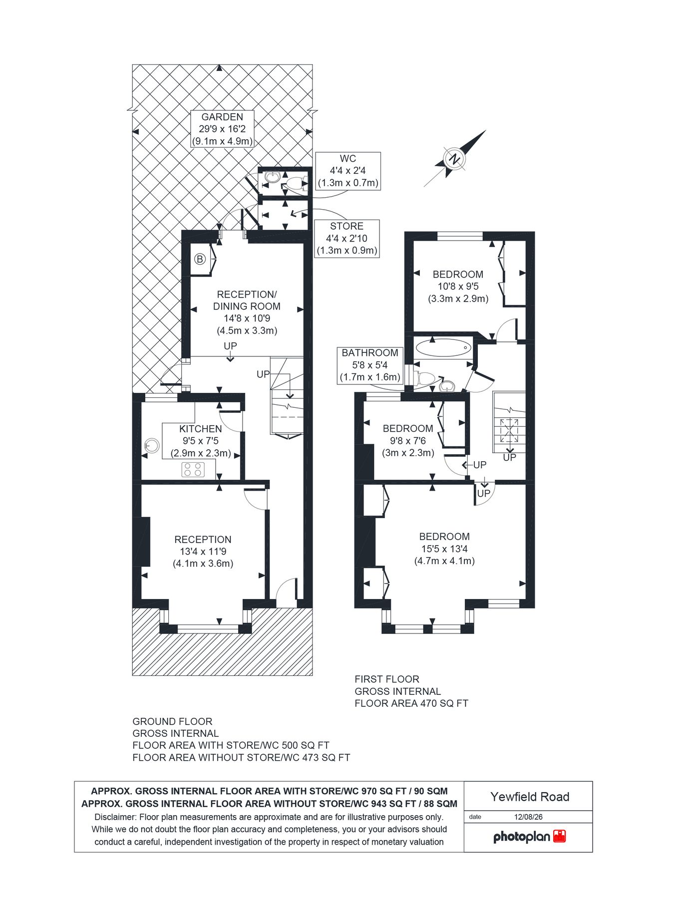 6, Yewfield Road, London floorplan