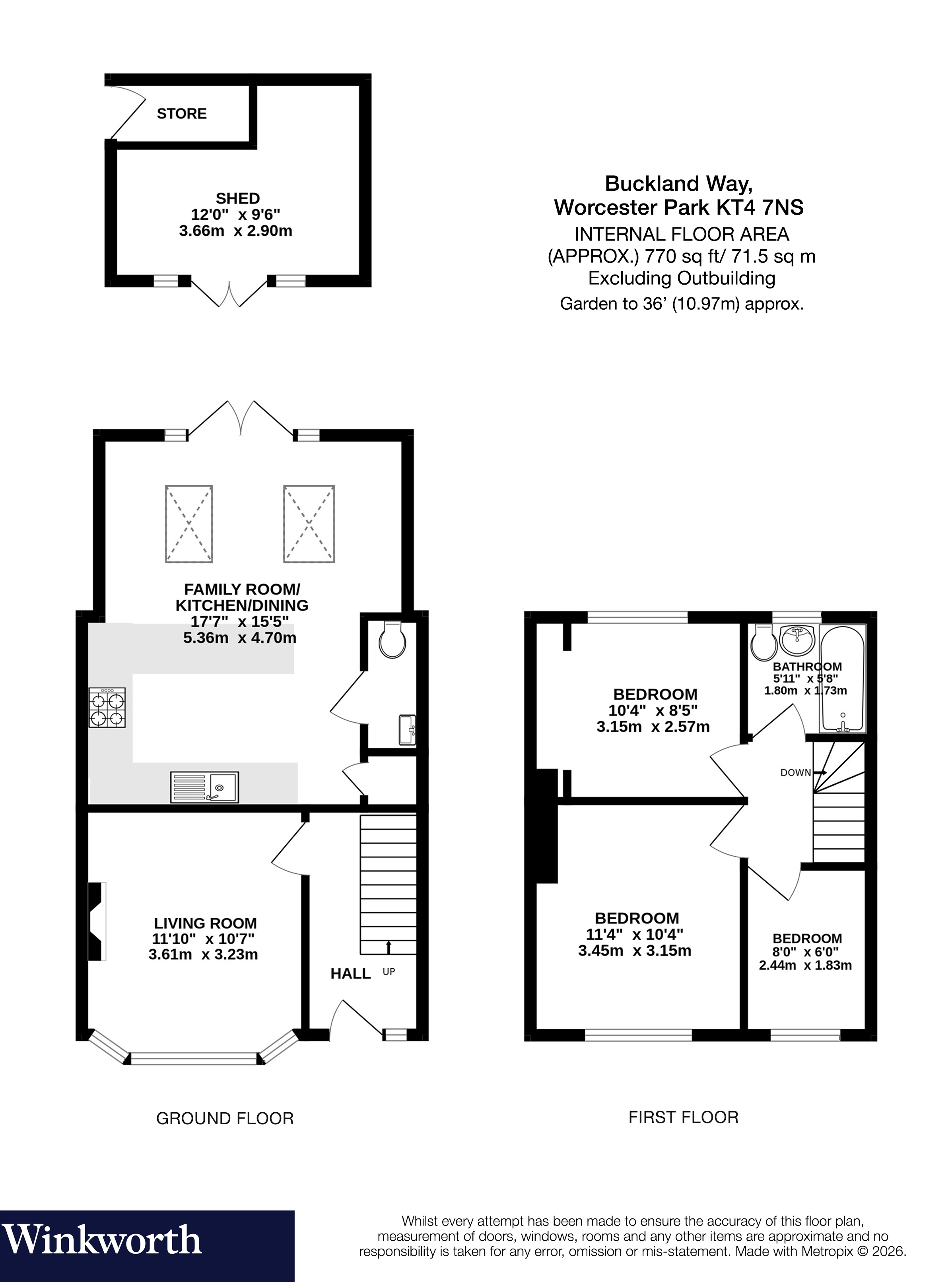 10, Buckland Way, Surrey floorplan