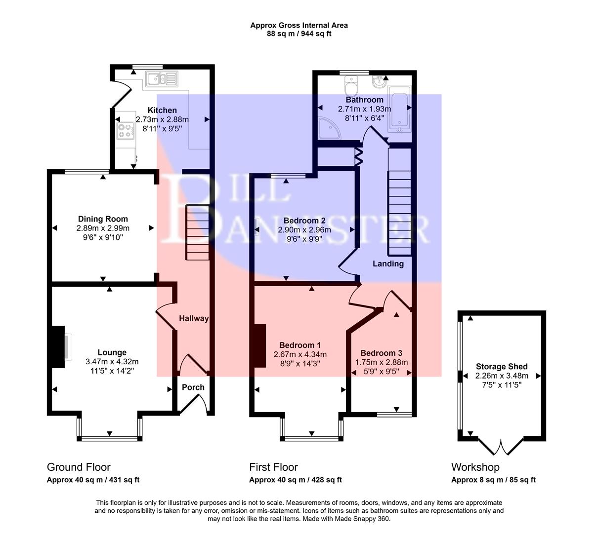 Ashleigh Villa, 28, Turnpike Road, Hayle floorplan