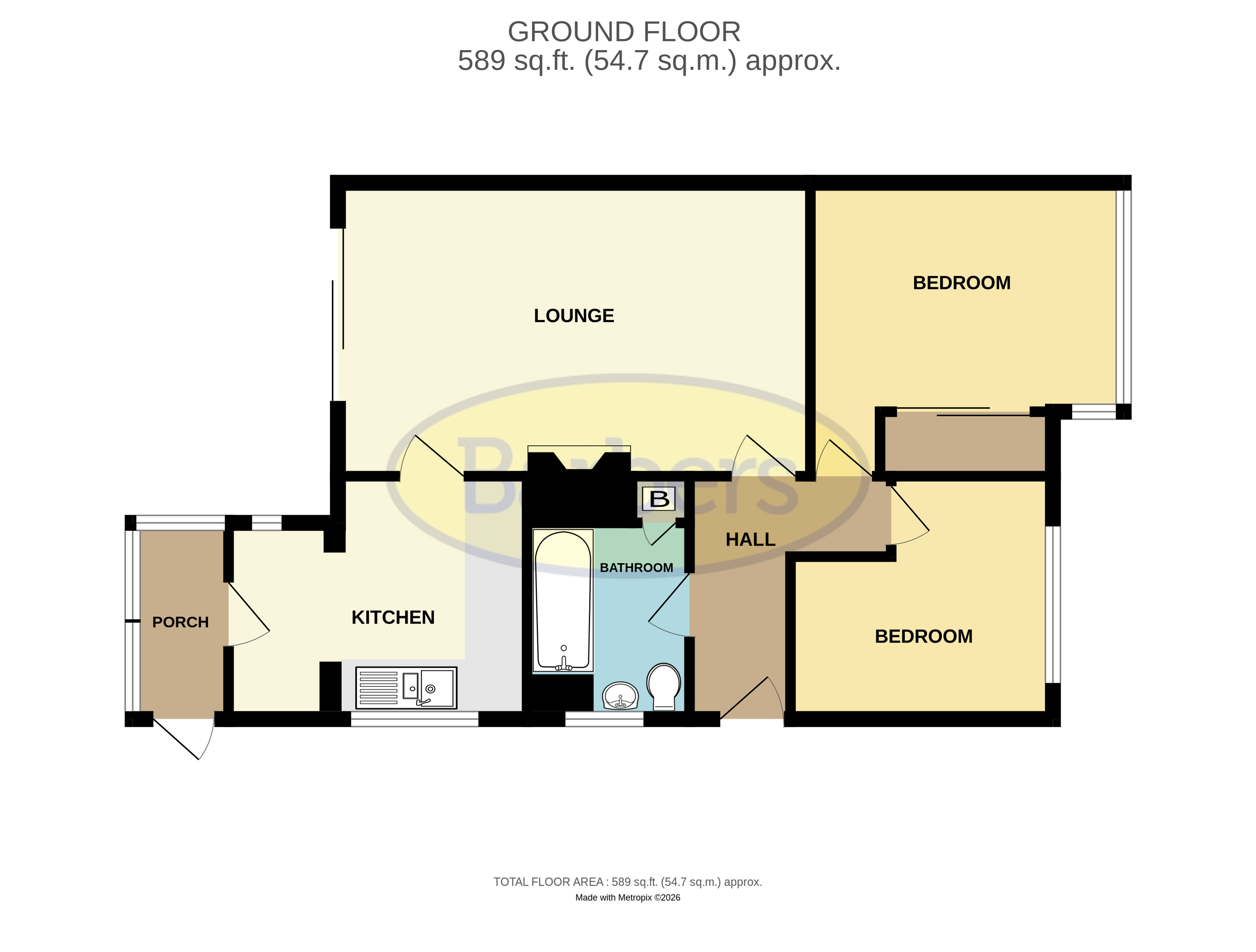 44, Hadley Gardens, Telford floorplan