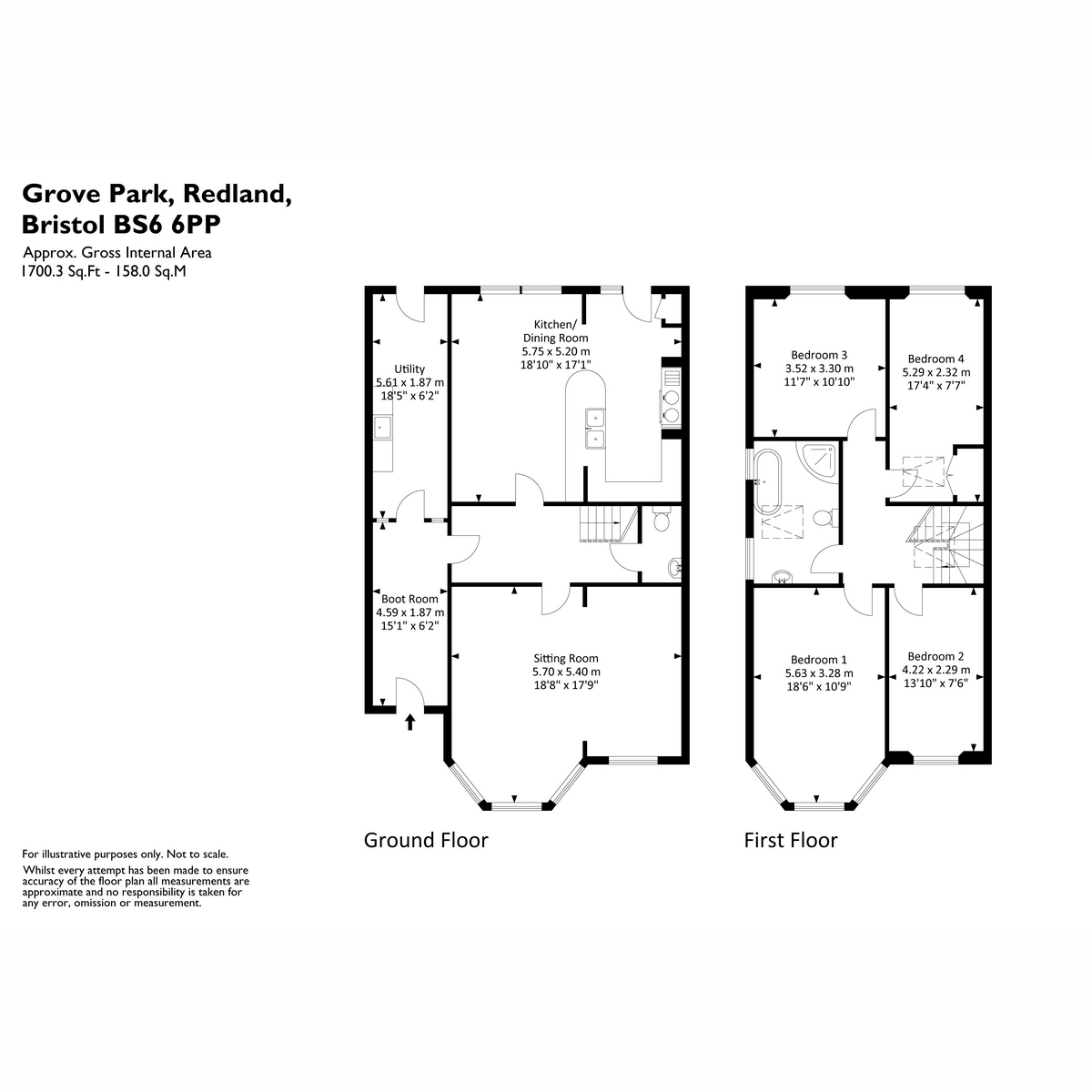 4, Grove Park, Redland, Bristol floorplan