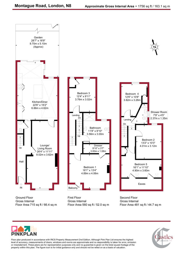 12, Montague Road, Crouch End floorplan