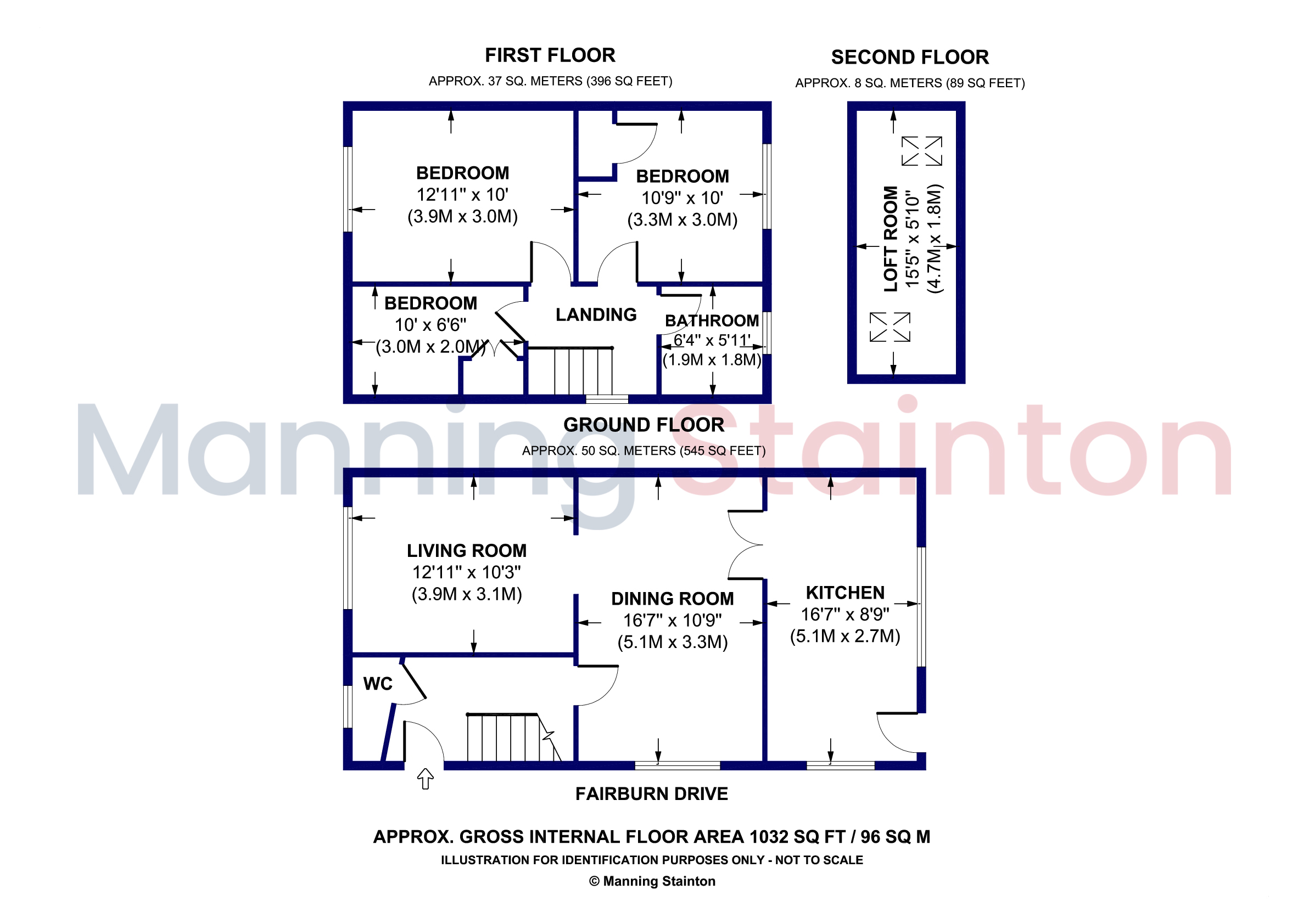 90, Fairburn Drive, Leeds floorplan