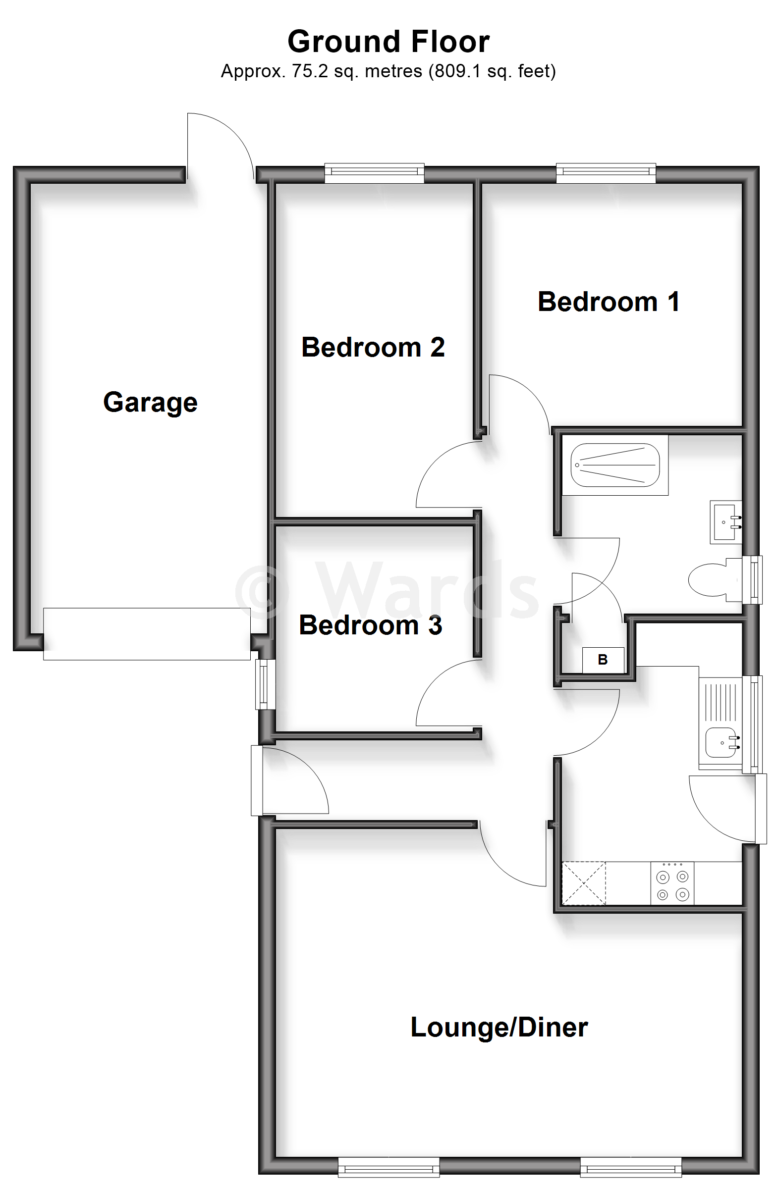 43, Lade Fort Crescent, Lydd-On-Sea floorplan