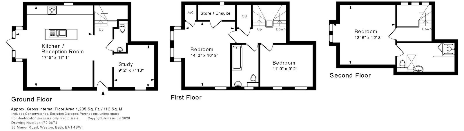 22, Manor Road, Bath floorplan
