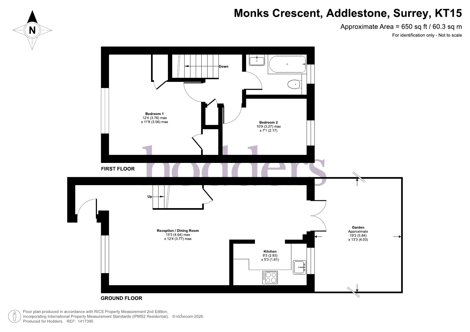 32, Monks Crescent, Addlestone floorplan