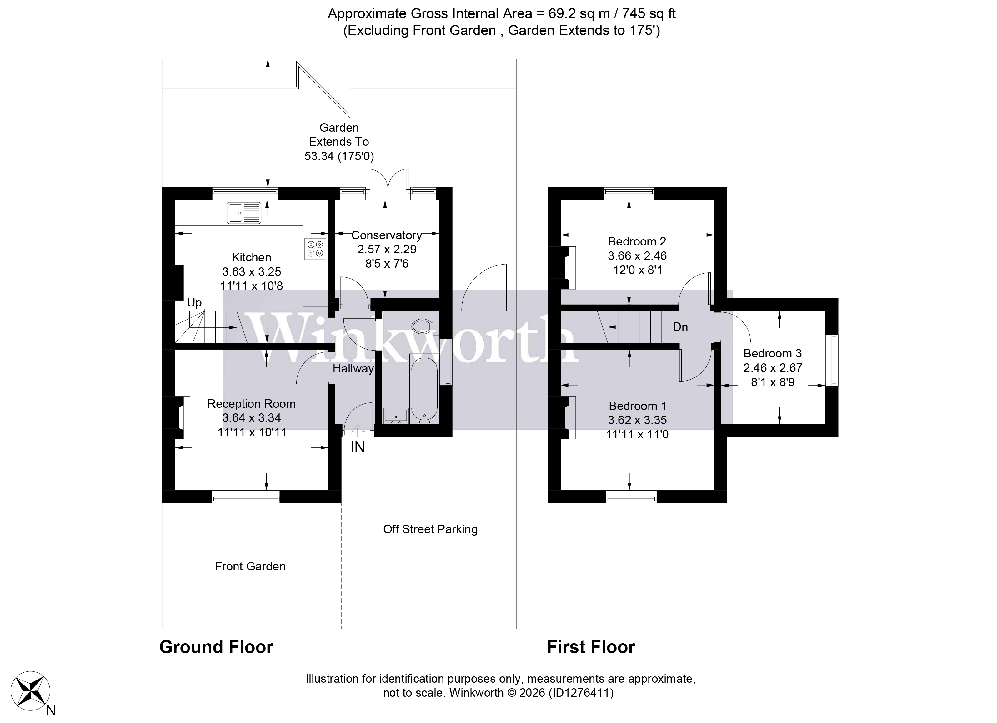 3 Organ Hall Cottages,, Theobald Street, Hertfordshire floorplan