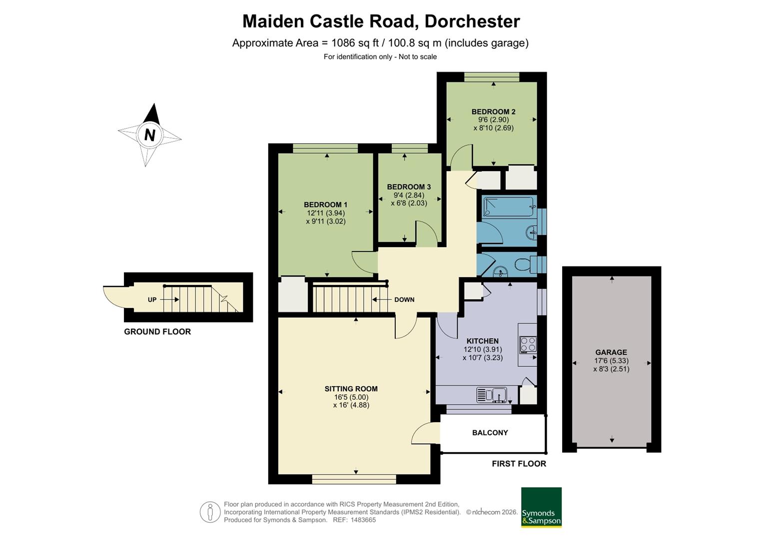 32B, Maiden Castle Road, Dorchester floorplan