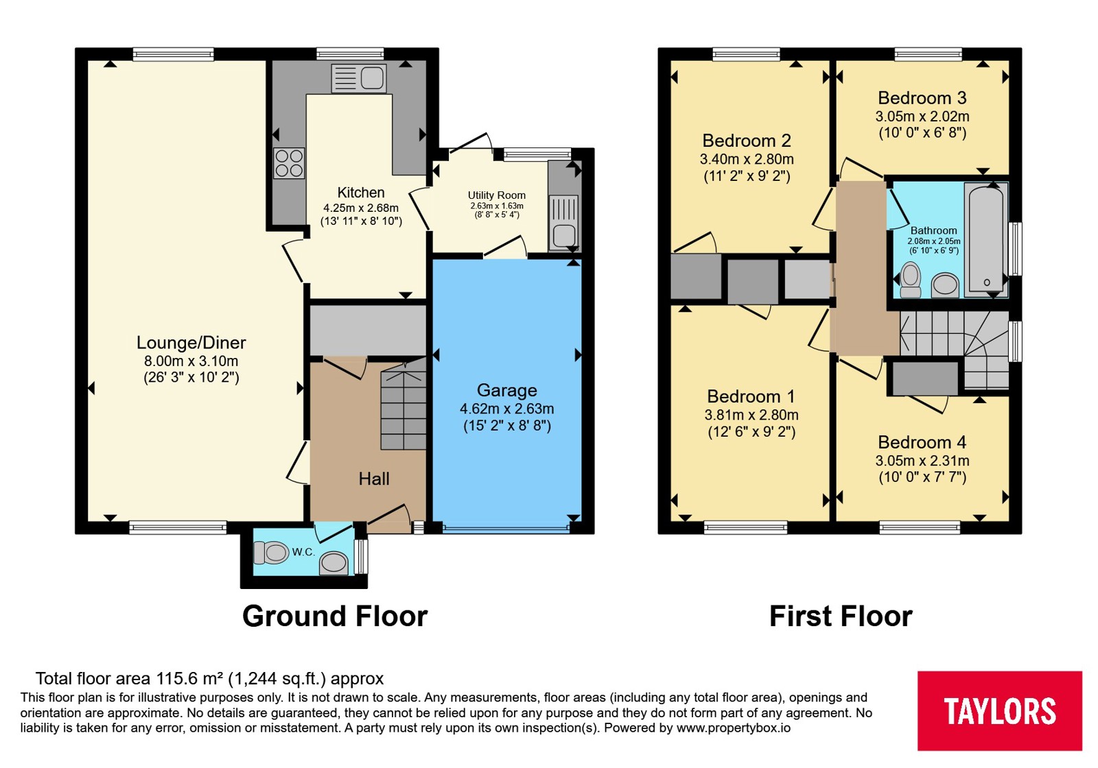 14, Hadleigh Close, Bedfordshire floorplan