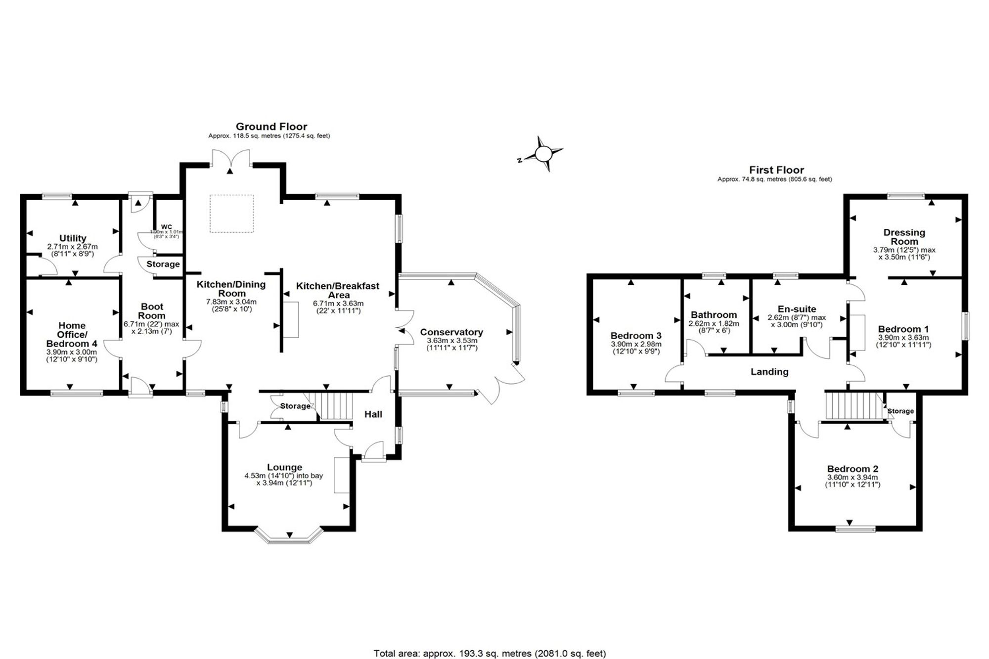 Hillside Carriage Drive, Frodsham floorplan