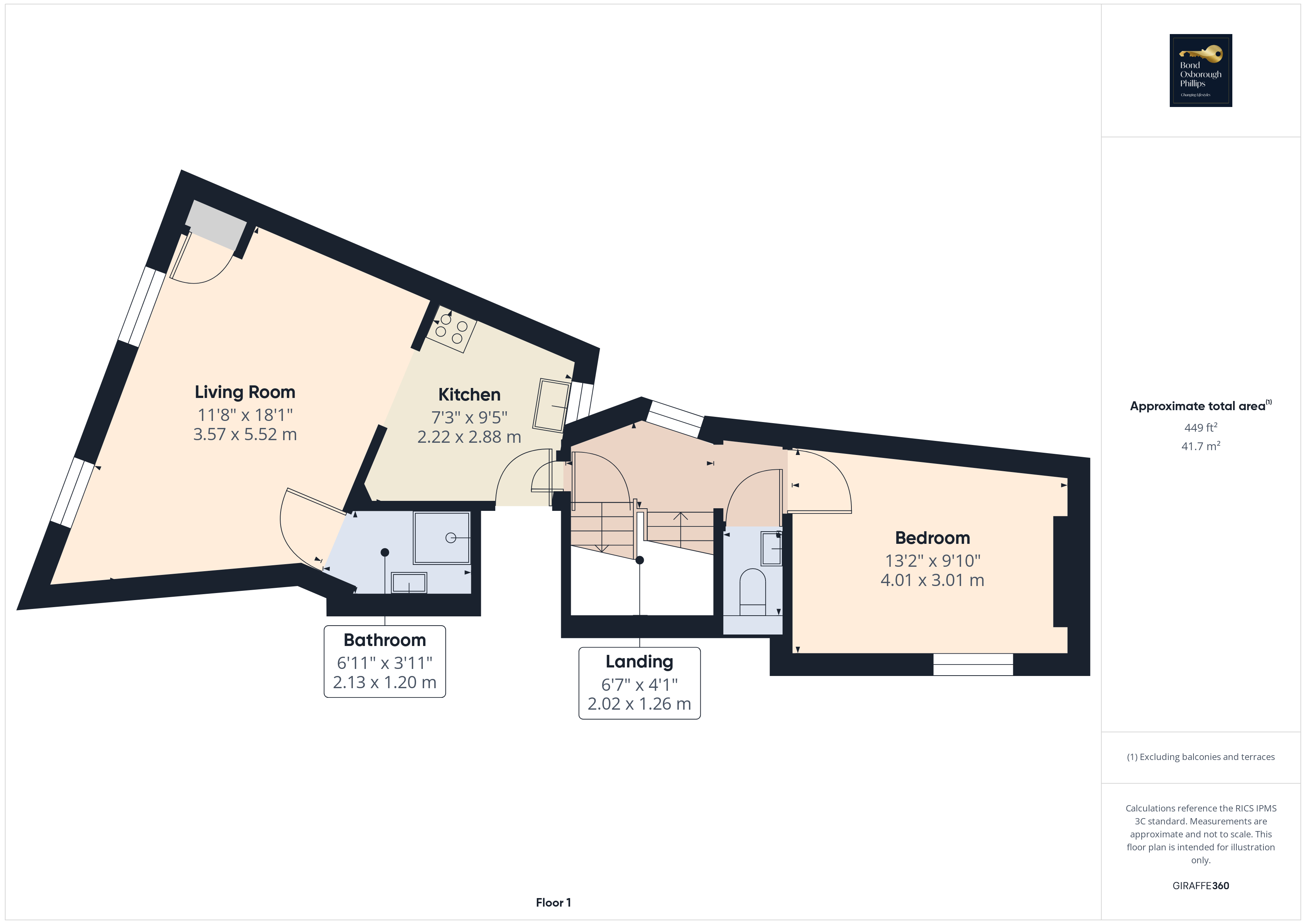 Middle Flat, 18, Church Street, Cornwall floorplan