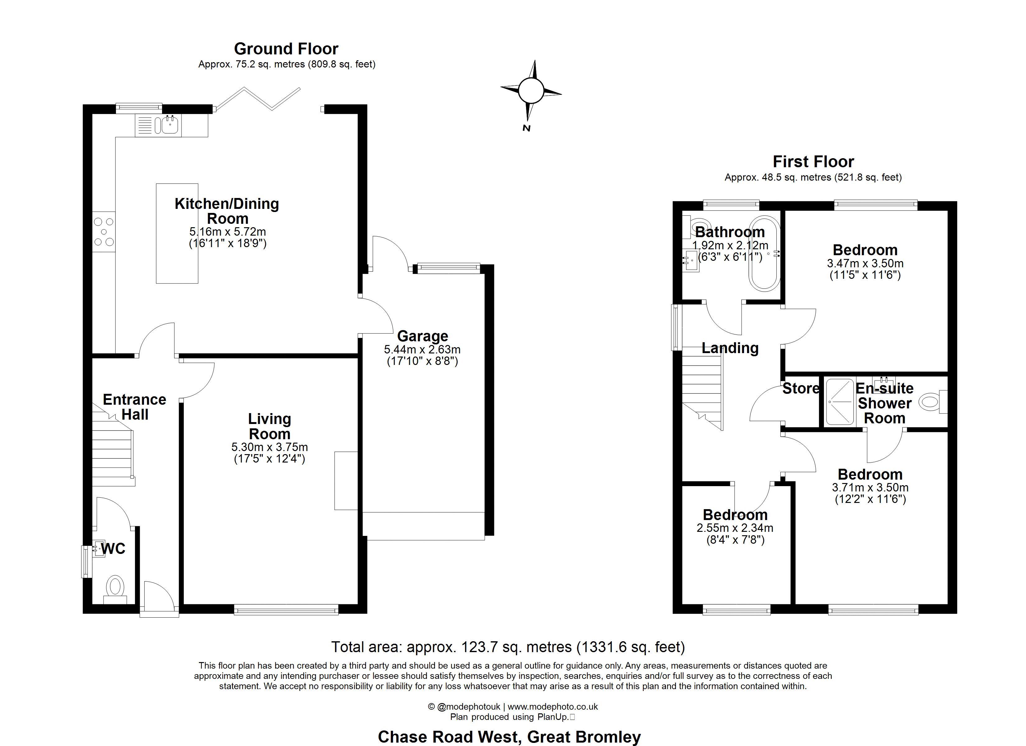 Ostara, Chase Road West, Colchester floorplan