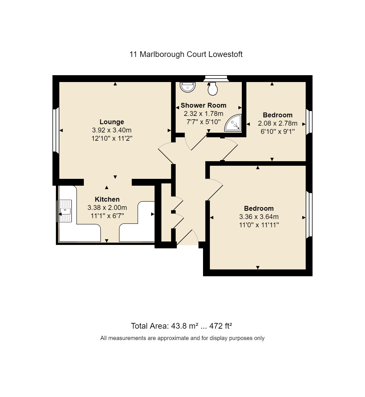 11, Marlborough Court, Gorleston Road, Lowestoft floorplan