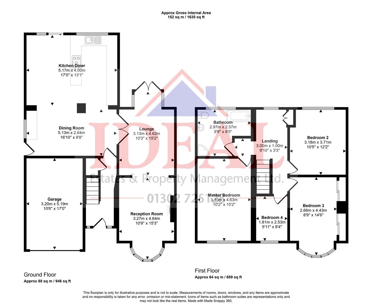 48, Tenter Balk Lane, Adwick-Le-Street, Doncaster floorplan