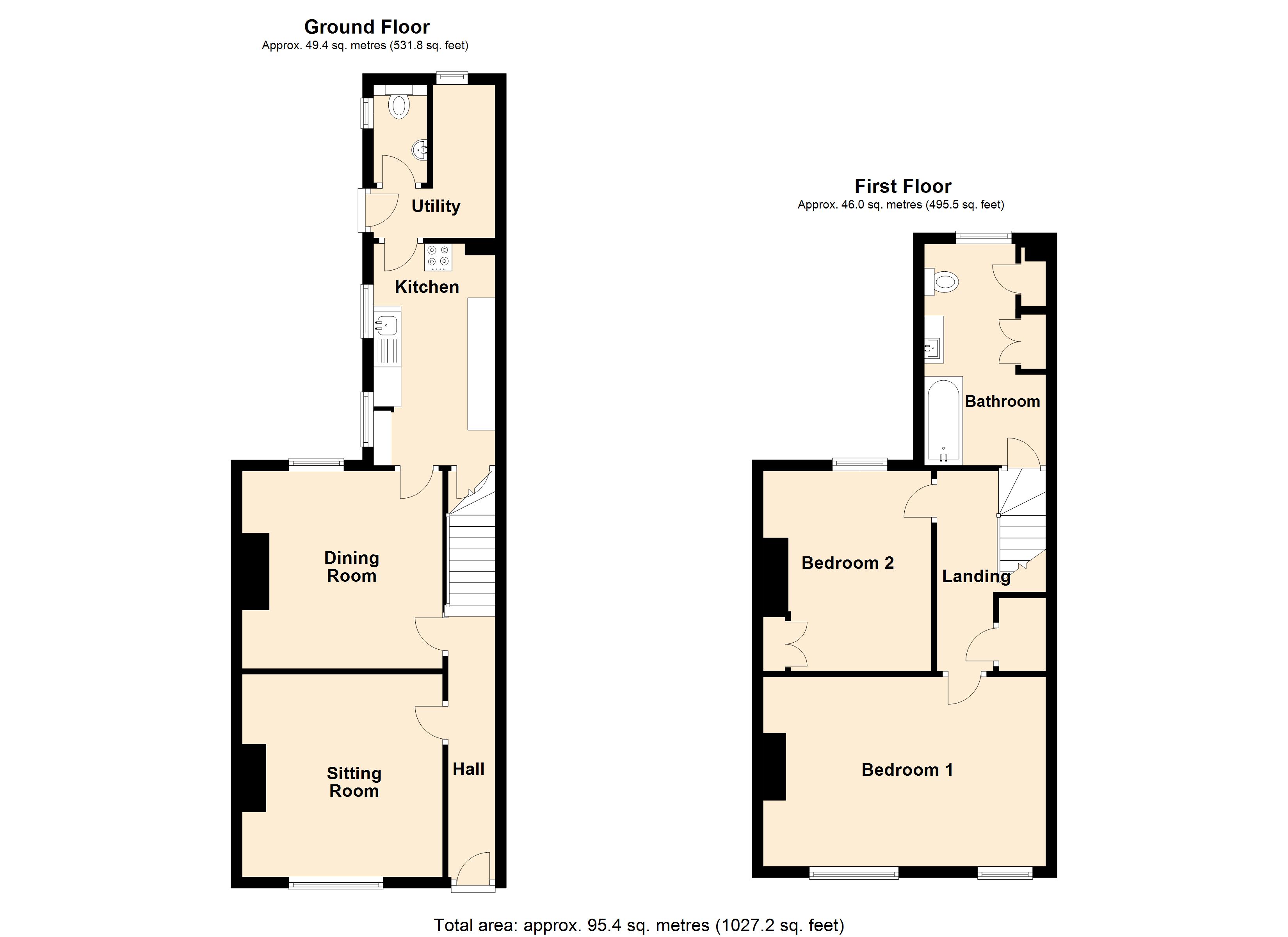 Ratcliffe Road, Loughborough LE11, 2 bedroom terraced house for sale