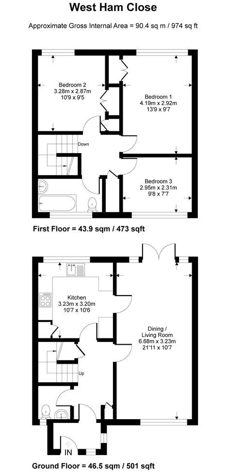 58, West Ham Close, Hampshire floorplan