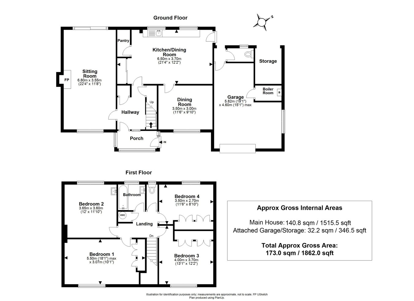 Woodbury, Viney Road, Lymington floorplan
