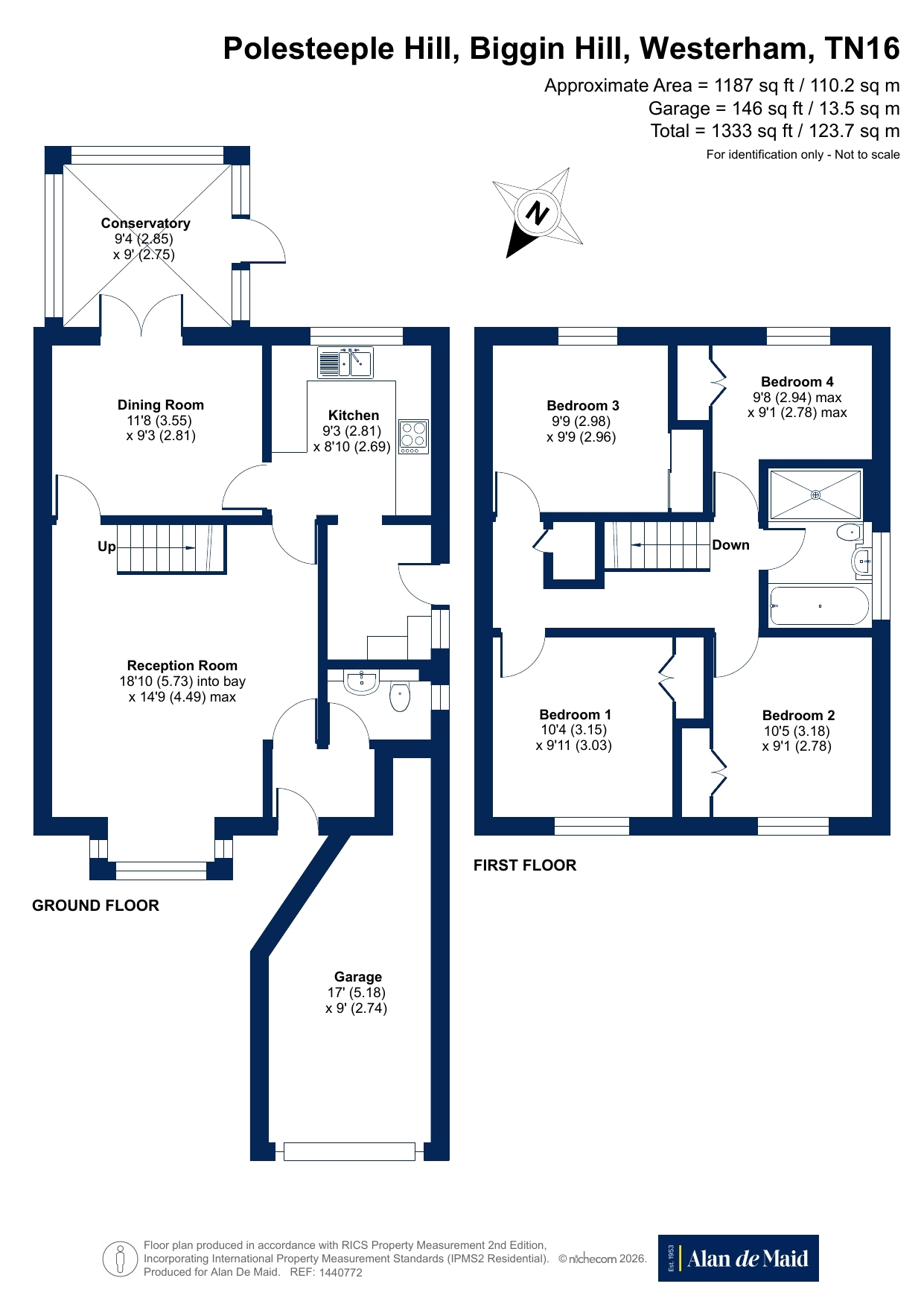 1A, Polesteeple Hill, Westerham floorplan