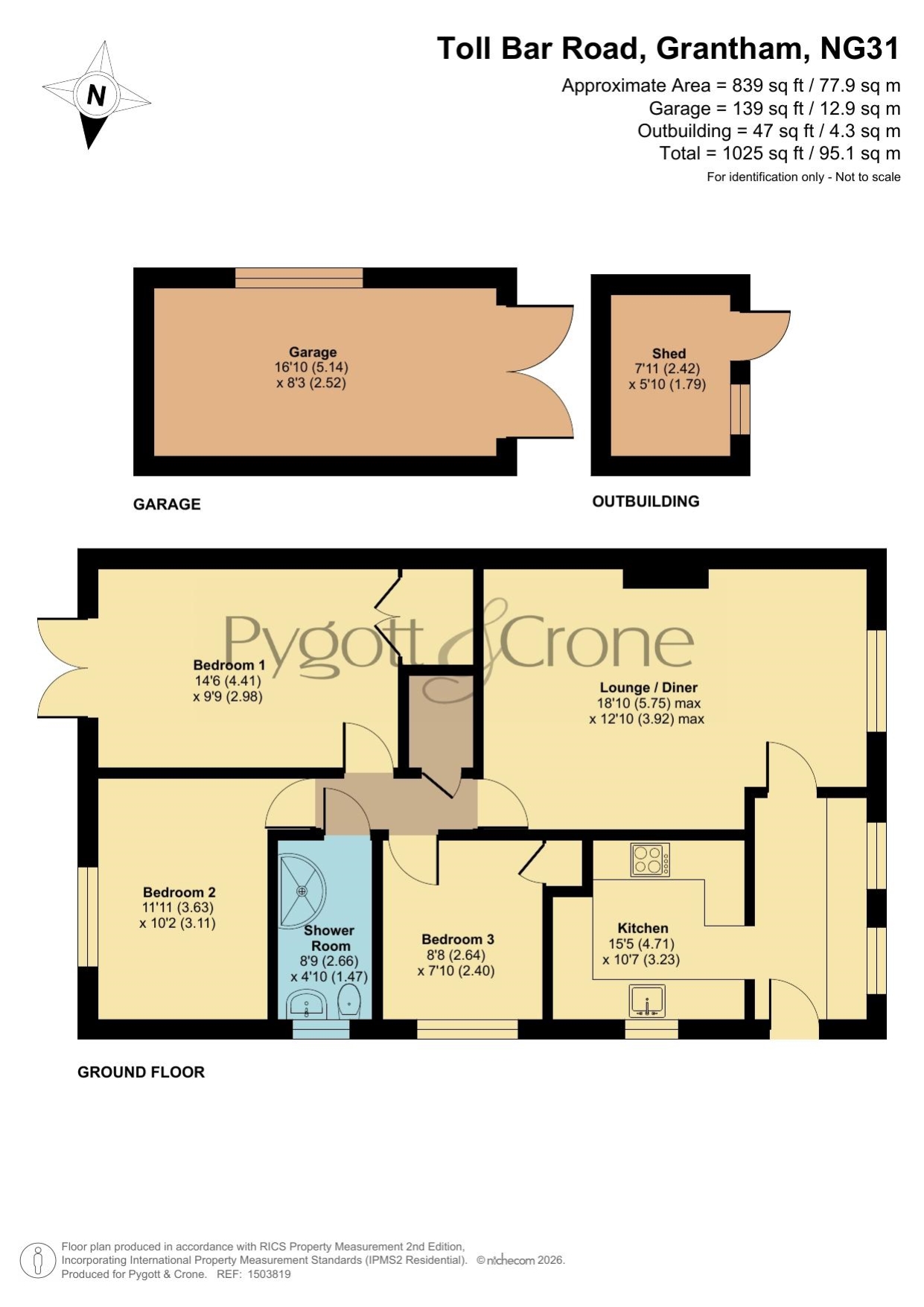 12, Toll Bar Road, Grantham floorplan