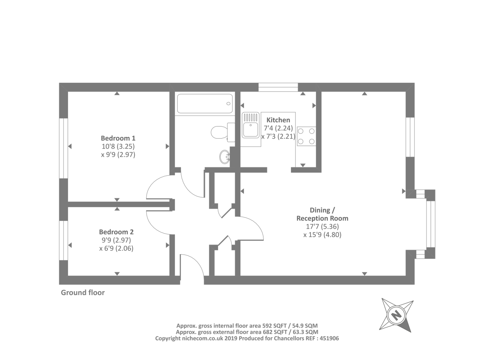 2 Bedrooms Flat for sale in Stanwell Village, Staines-Upon-Thames TW19