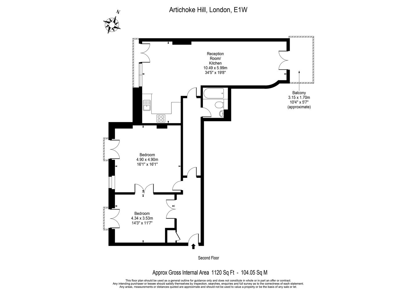 2 Artichoke Hill, London floorplan