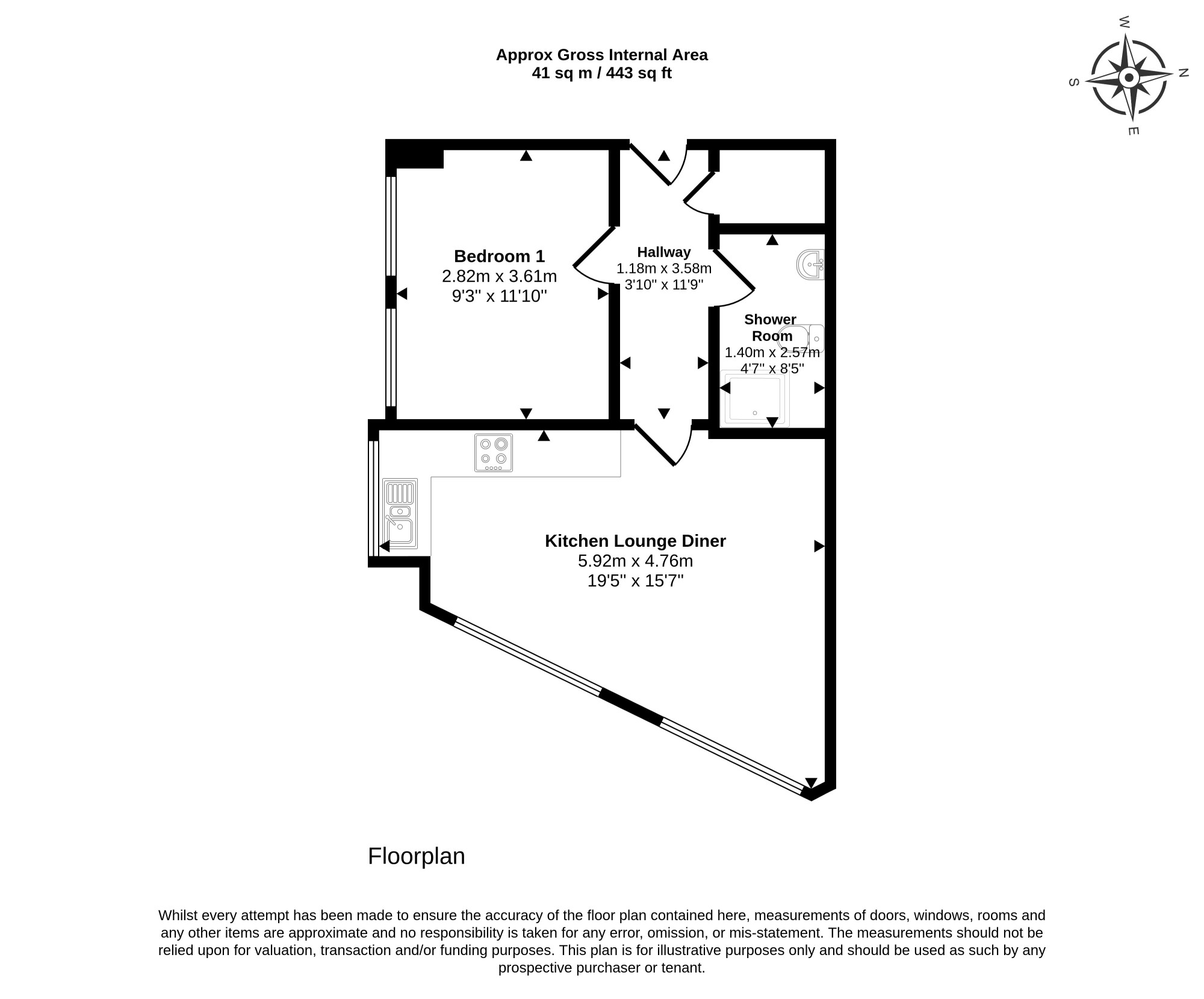 Flat 8, 4 Dunstable Place, Luton floorplan