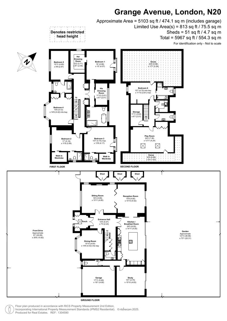 7, Grange Avenue, Totteridge floorplan