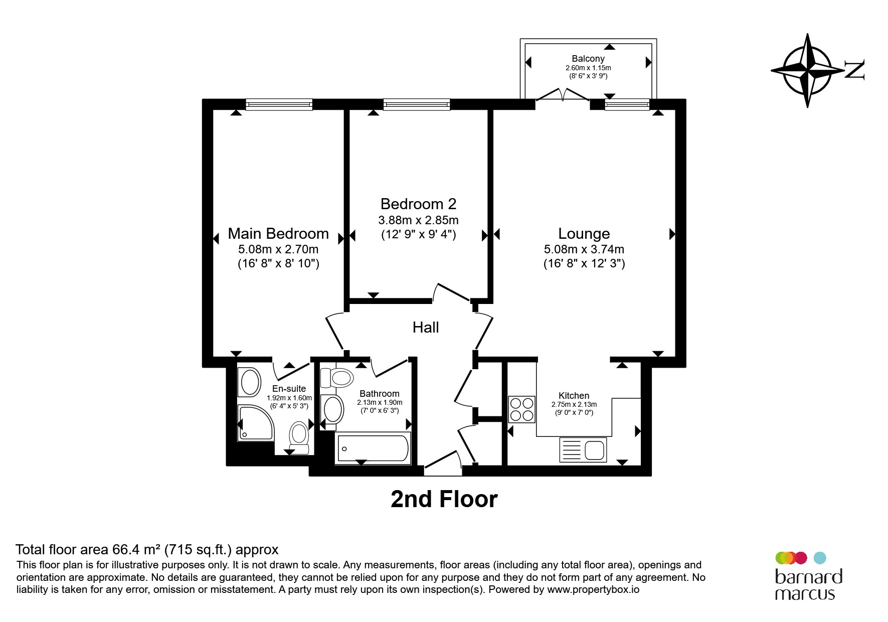 Flat 16, Skyline Court, 74, Park Lane, Croydon floorplan