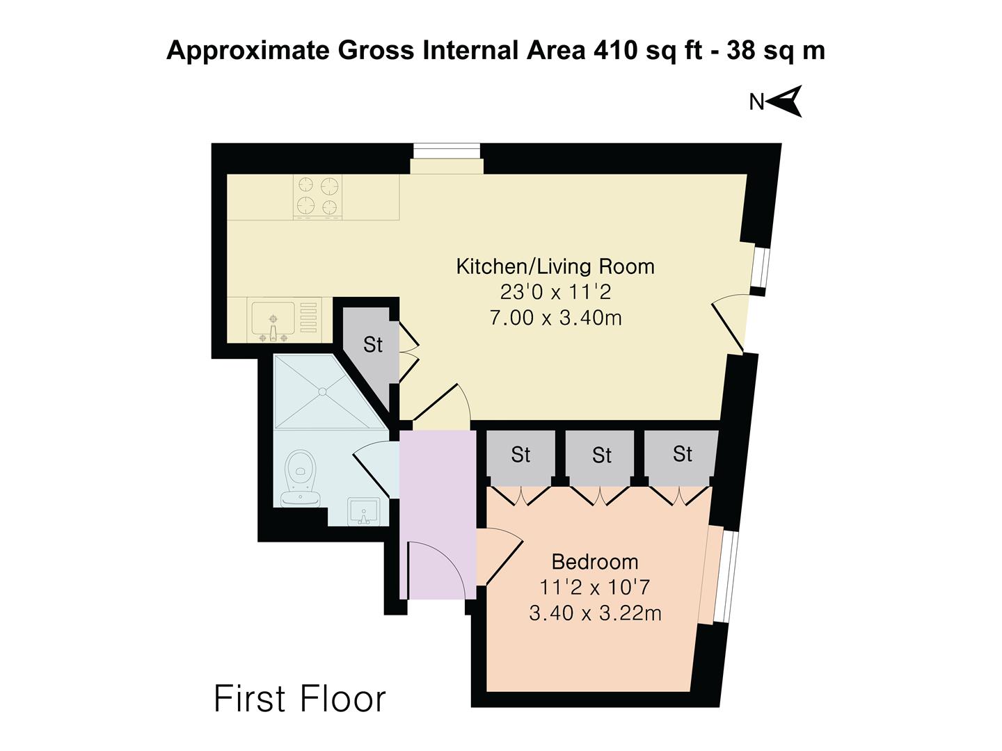 Flat 5, 40, Cowleaze Road, Kingston Upon Thames floorplan