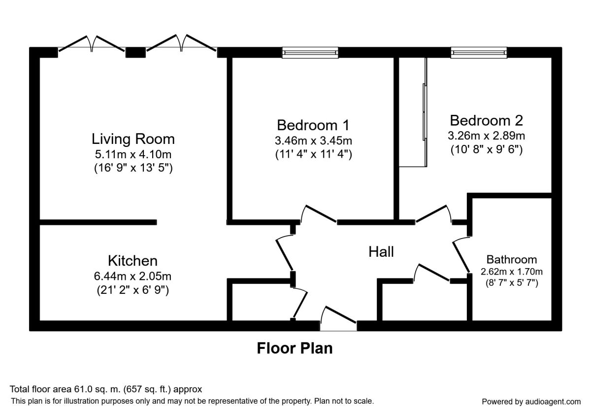 2 Bedrooms Flat to rent in Houseman Crescent, Manchester M20
