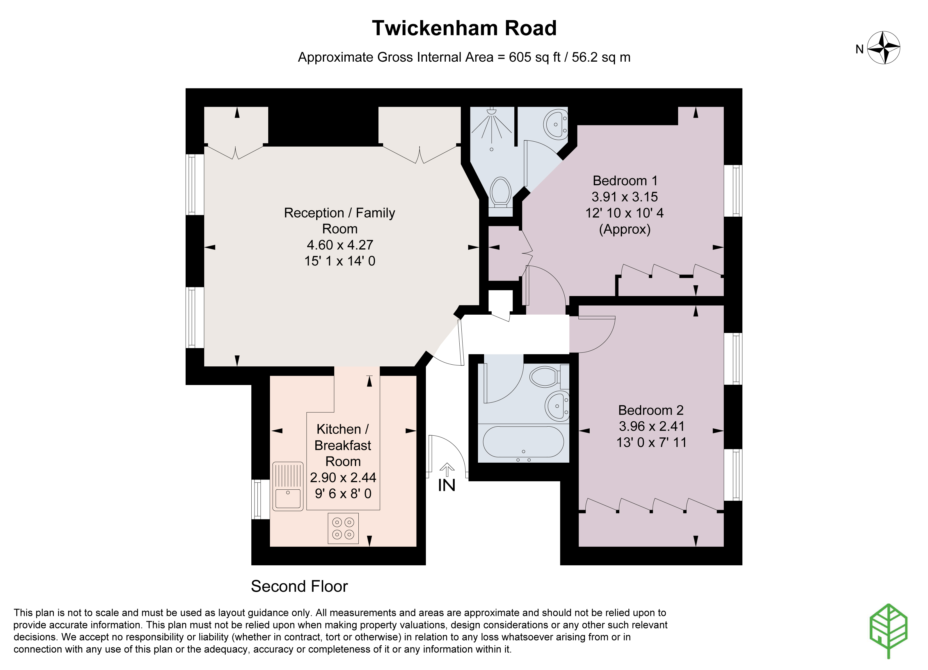 39D,, Twickenham Road, Teddington floorplan