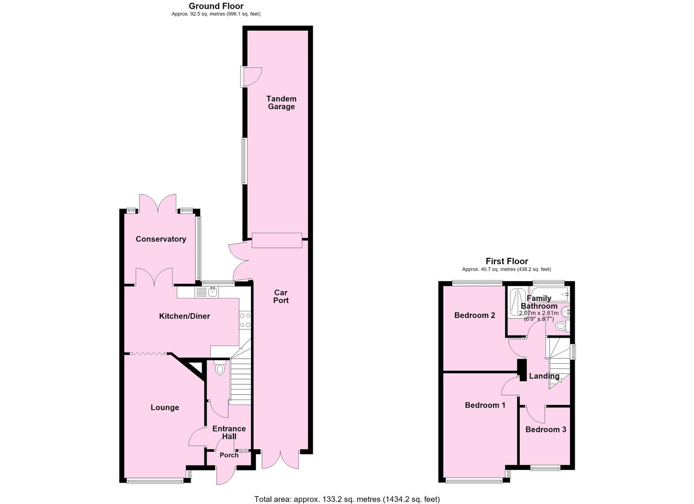 St James Close, Leicester floorplan
