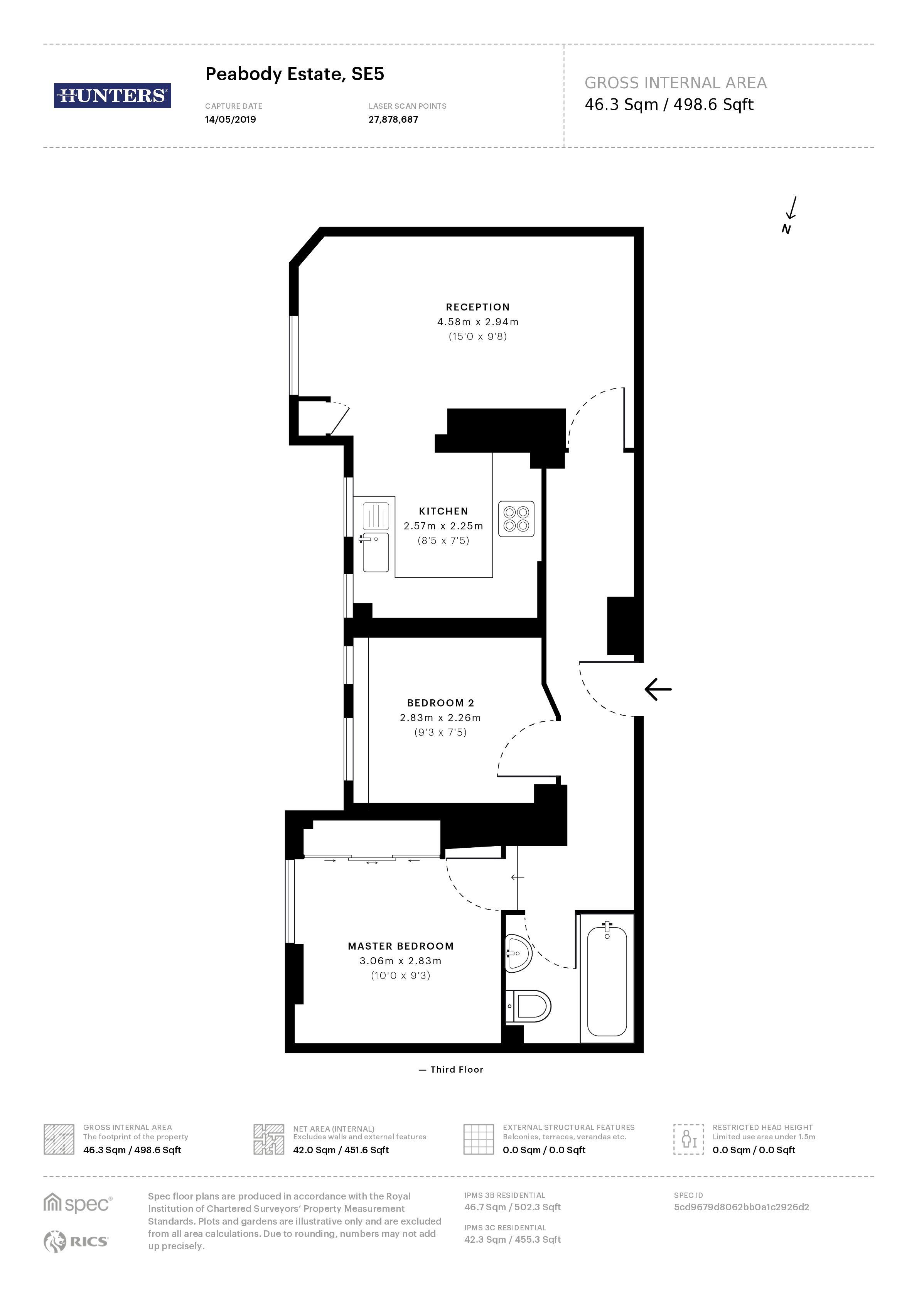 2 Bedrooms Flat for sale in Block B, Peabody Buildings, Camberwell SE5